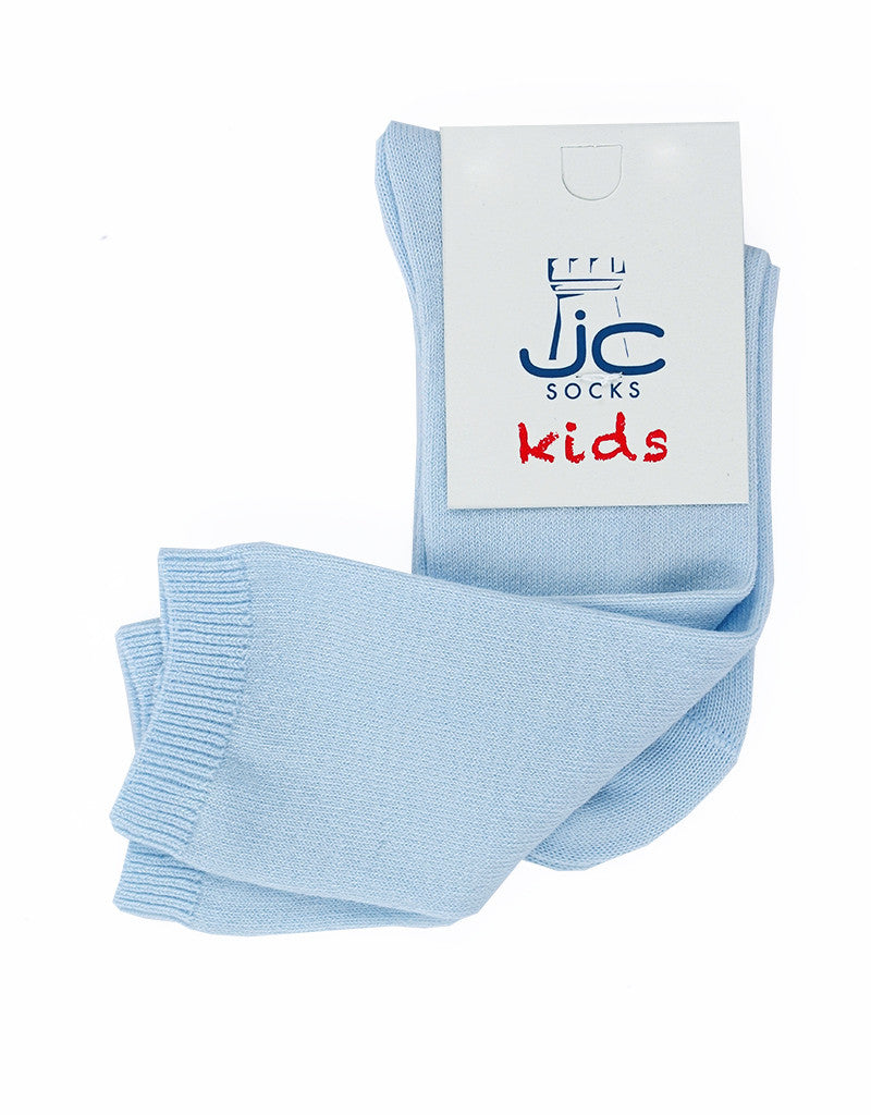 JC Castella Boys Blue Plain Knee High Socks
